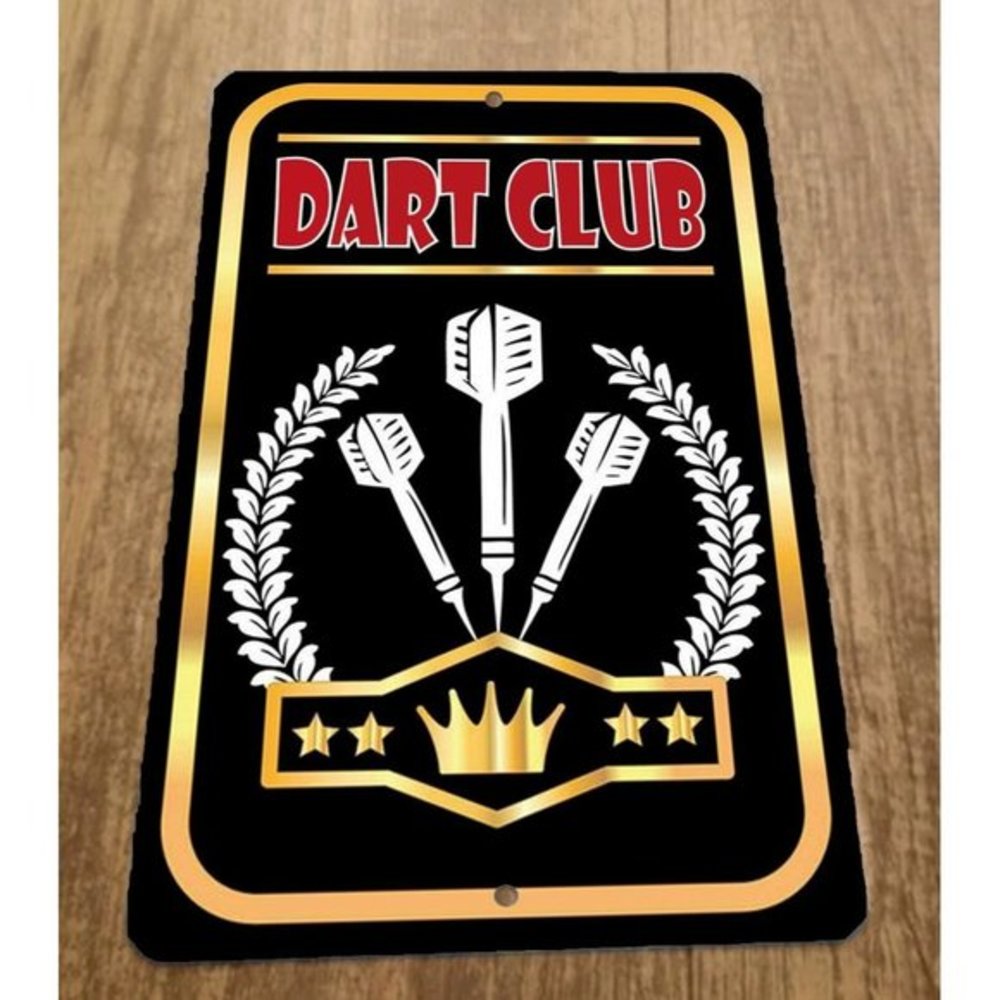 Dart Club‎ King Crown 8x12 Metal Wall Sports Bar Sign